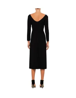 Christopher Esber Double Crepe Owl Shoulderless Sleeve Dress Black Size 8 for rent on The Volte - image 2