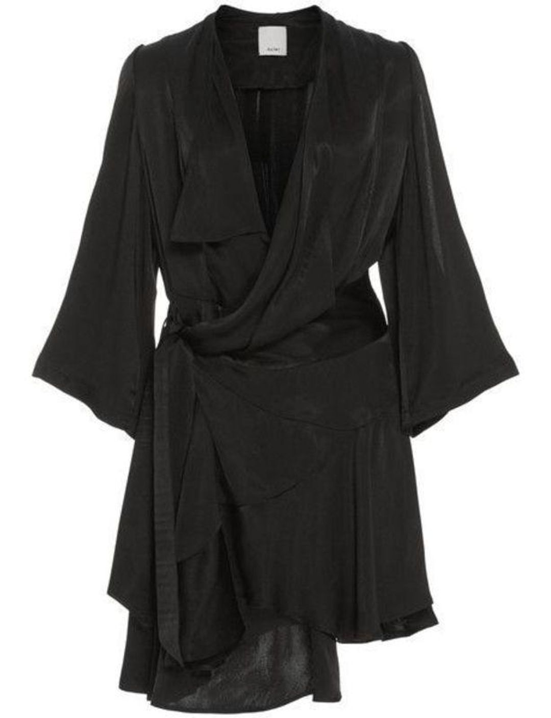 Acler Swindon Wrap Dress Black Size 10 for rent on The Volte - main image