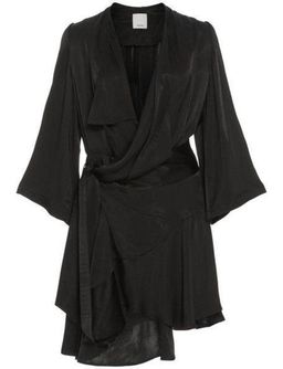 Acler Swindon Wrap Dress Black Size 10 for rent on The Volte - image 3