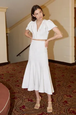 Acler Beverley Crop Top White Size 6 for rent on The Volte - image 1