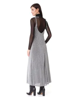 MLM the Label Miami Tie Slip Maxi Dress Silver Size 8 for rent on The Volte - image 2