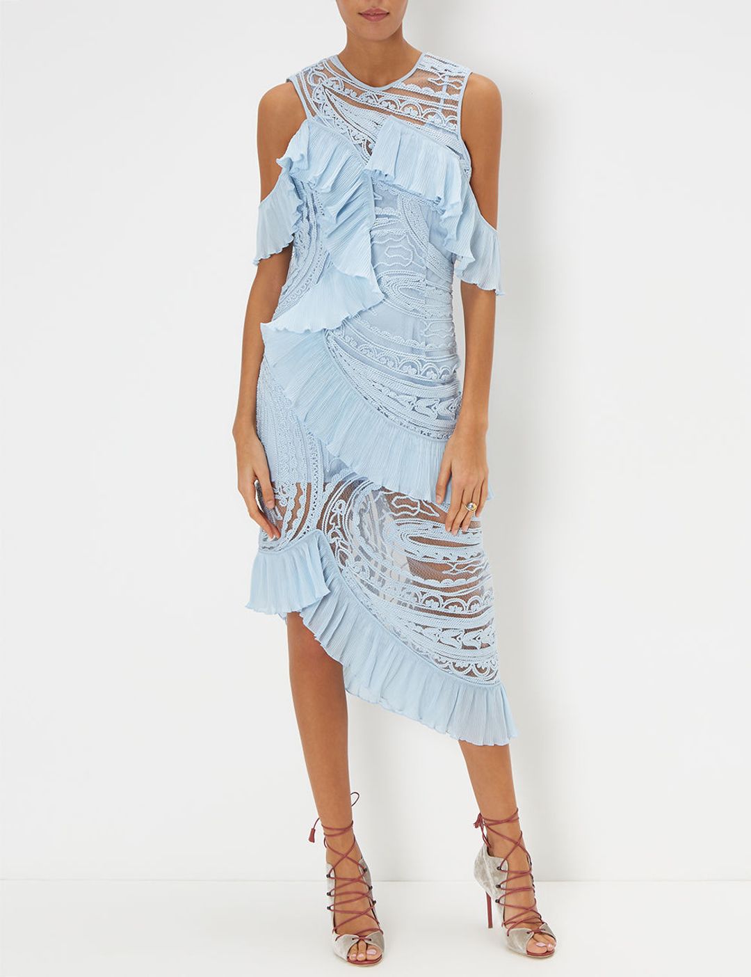 Alice McCall Love Me Like You Do Midi Dress in Ice Blue Size 4 for rent on The Volte - main image