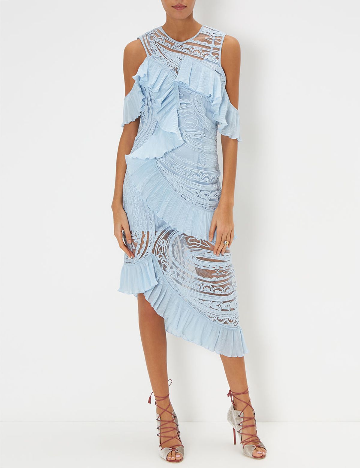 Alice McCall Love Me Like You Do Midi Dress in Ice Blue Size 4 for rent on The Volte - main image