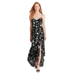 Polo Ralph Lauren Mulberry Silk Maxi Dress Floral Print Size 6 for rent on The Volte - image 1
