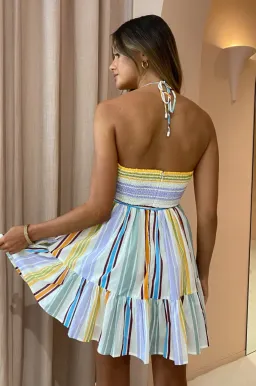 Alemais Axum Tuck Front Mini Dress Print Size 8 for rent on The Volte - image 2