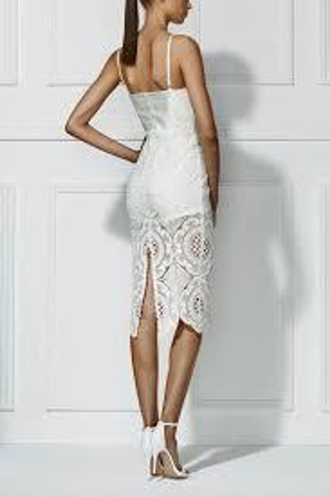 MISHA Flora Crotchet Dress White Size 10/M for rent on The Volte - main image