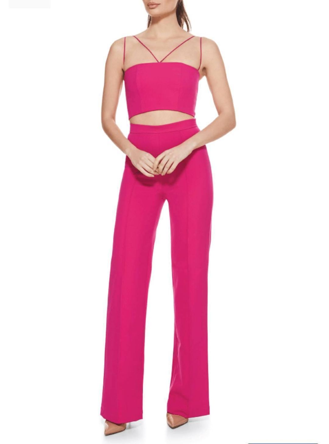 Bianca & Bridgett Pink Kim Pant & Crop Set for rent on The Volte - main image