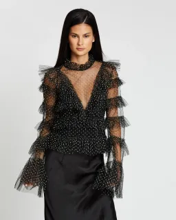 The Alice McCall Tokyo Skies Top Black Size 8 for rent on The Volte - image 1