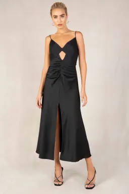 Misha Romancia Midi Dress Black Size 10  for rent on The Volte - image 1