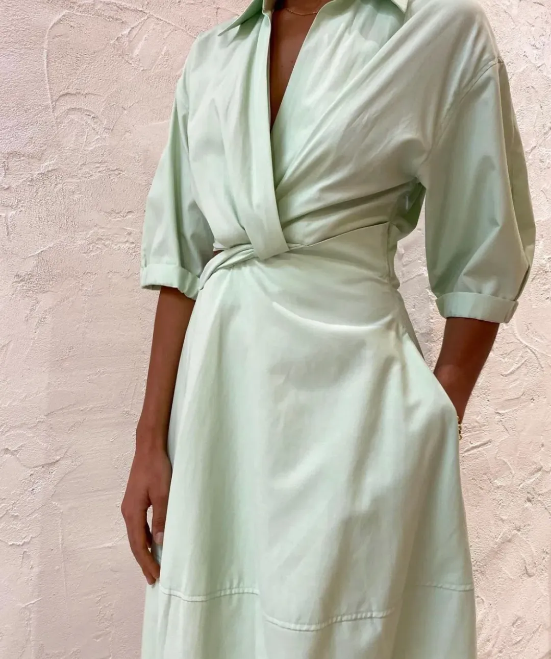 Camilla and Marc Kyra Cocoon Midi Dress Sour Apple Size 6 for rent on The Volte - main image