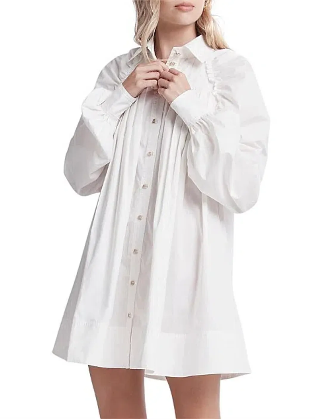 Aje Sketch Shirt Dress for rent on The Volte - main image