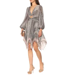 Zimmermann Corsage Pleat Mini Dress Python Print - Size 1 / 10 AU for rent on The Volte - image 1