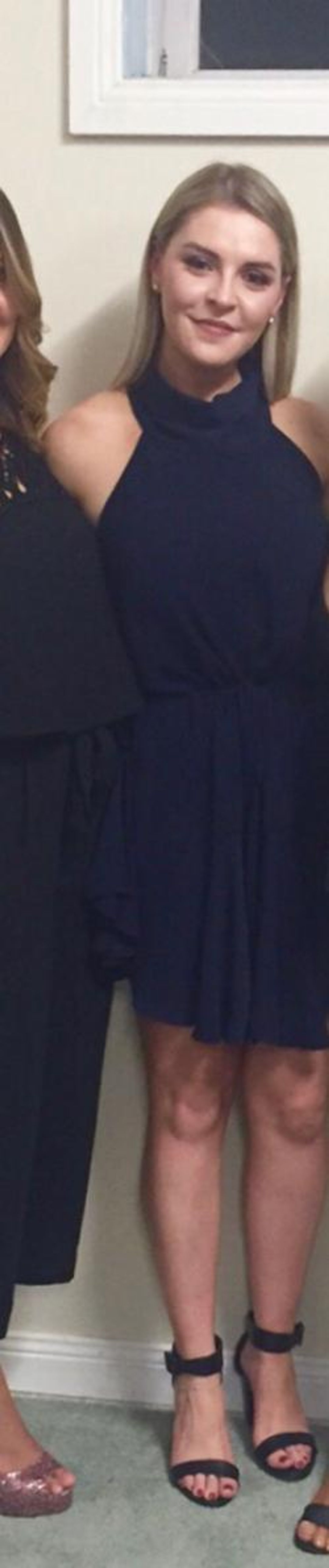 Shona Joy High Neck Mini Dress Navy Size 10 for rent on The Volte - main image