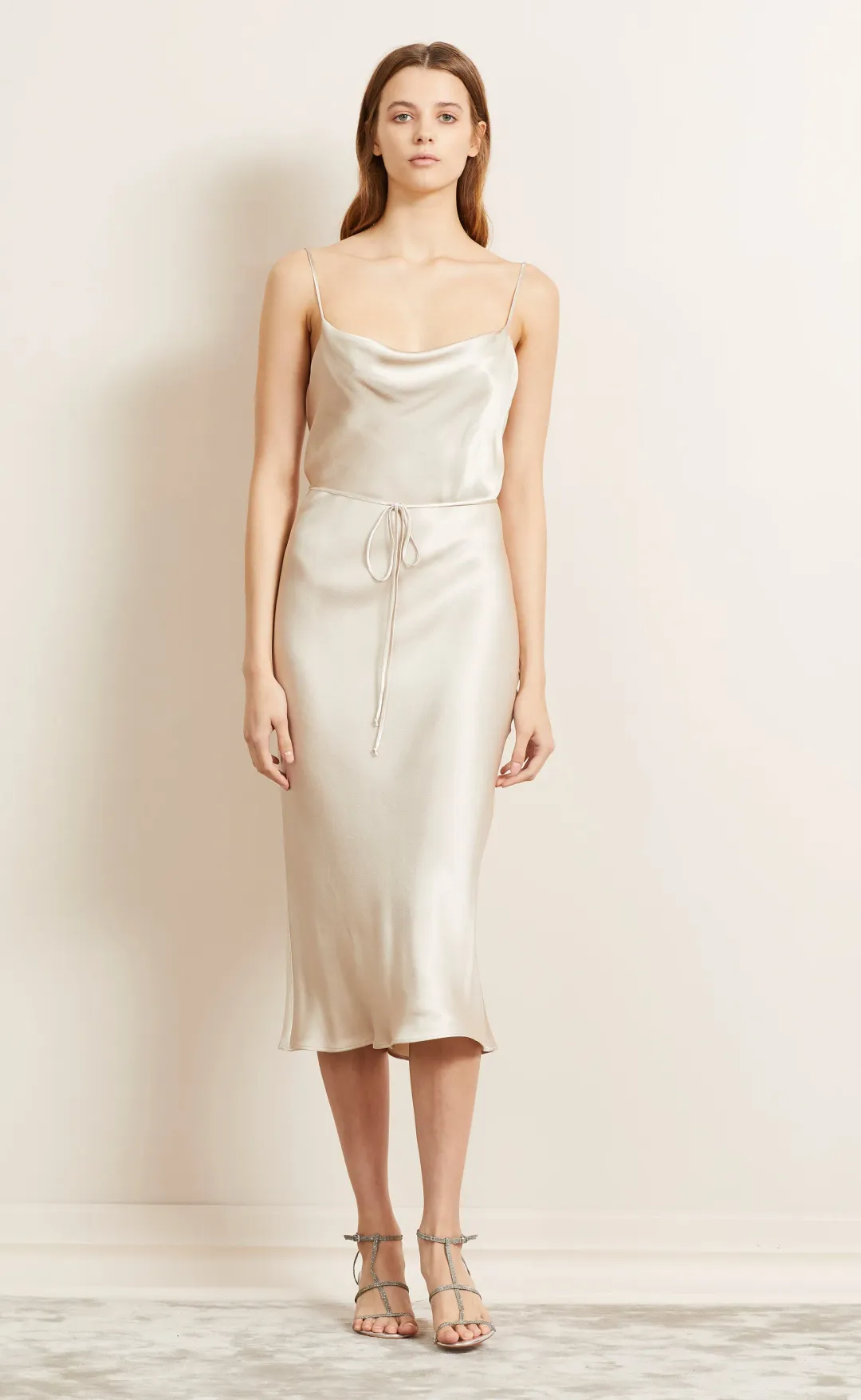 Bec & Bridge Moon Dance Slip Dress Sand Size 6 for rent on The Volte - main image