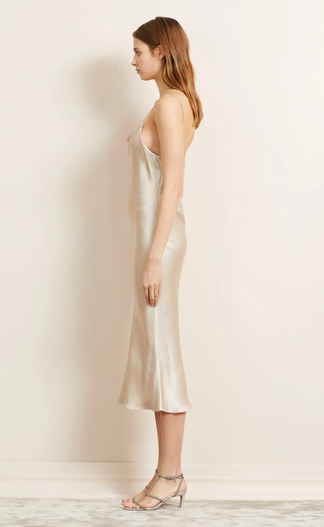 Bec & Bridge Moon Dance Slip Dress Sand Size 6 for rent on The Volte - main image