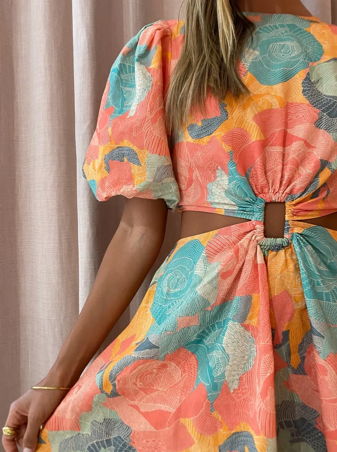 New Romantics Dolce Vita Short Sleeve Mini Dress Summer Rose Size 8 for rent on The Volte - main image