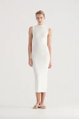 Elka Collective Pillar Knit Dress White Size 10 for rent on The Volte - image 3