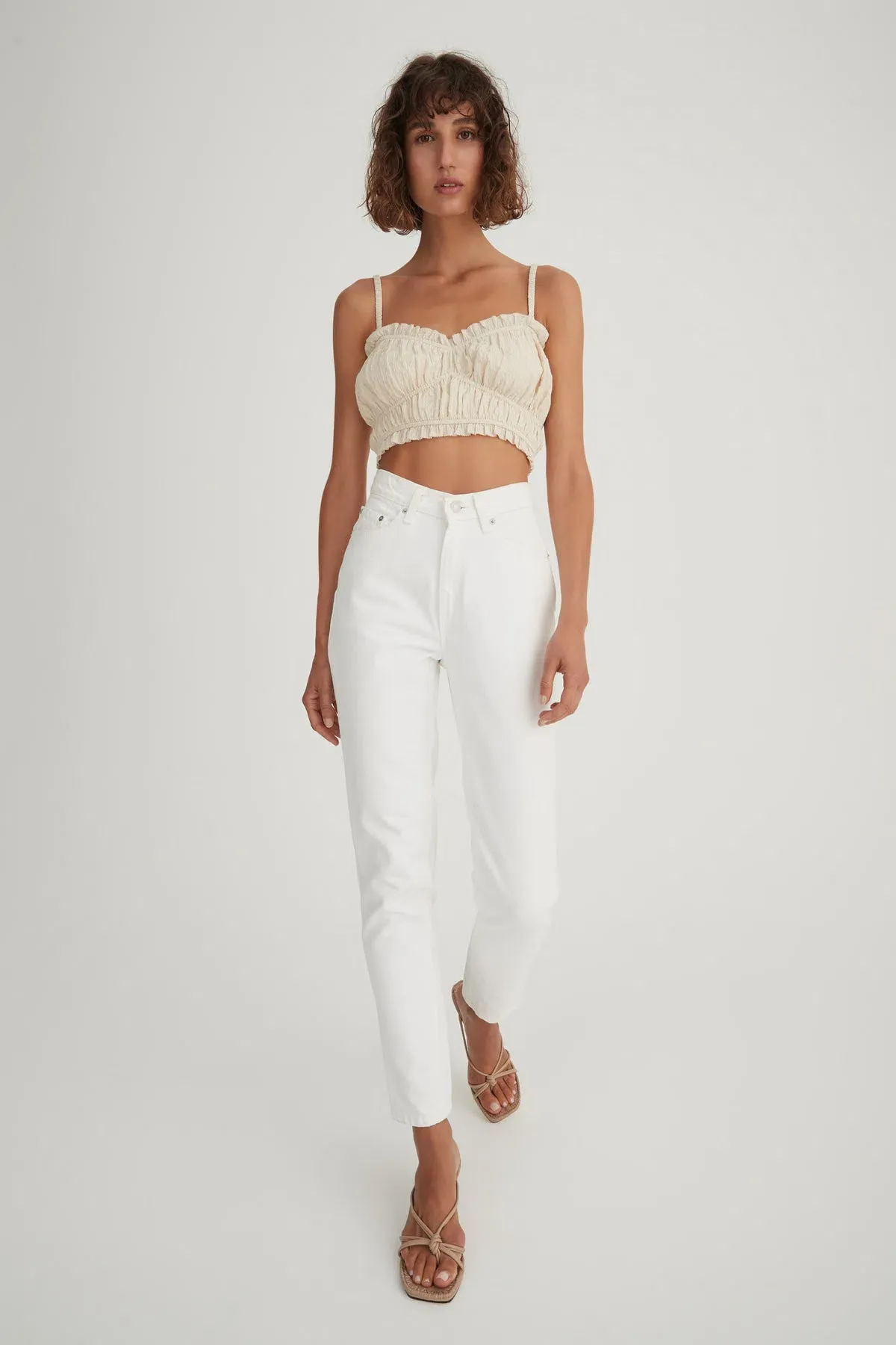 Hansen and Gretel Tully Top & Costello Skirt Set Beige Size 8  for rent on The Volte - main image