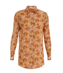Zimmermann Andie Relaxed Shirt Almond Floral Print Size 0 / AU 8 for rent on The Volte - image 4
