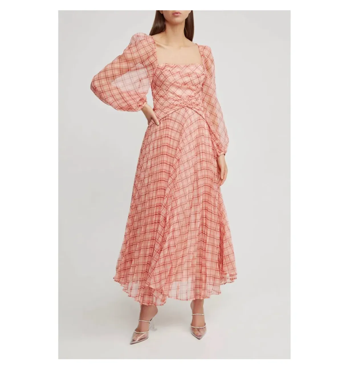 Acler Mattison Dress Peach Size 6 for rent on The Volte - main image