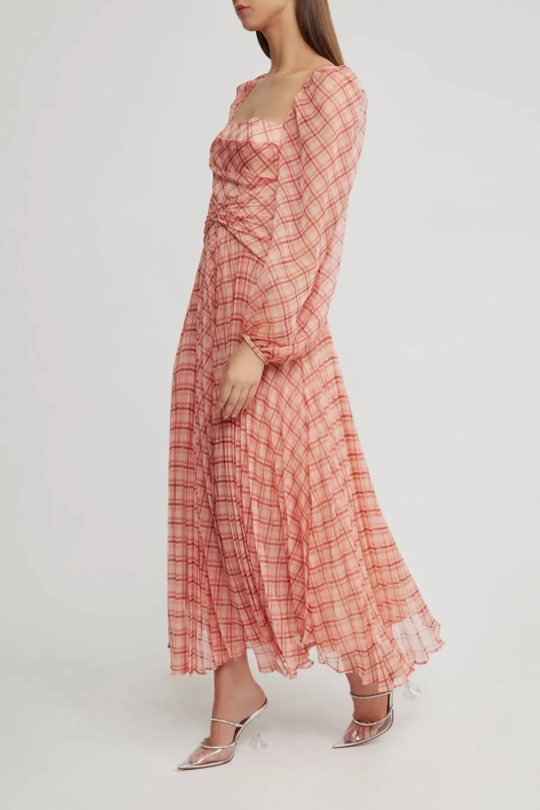 Acler Mattison Dress Peach Size 6 for rent on The Volte - main image