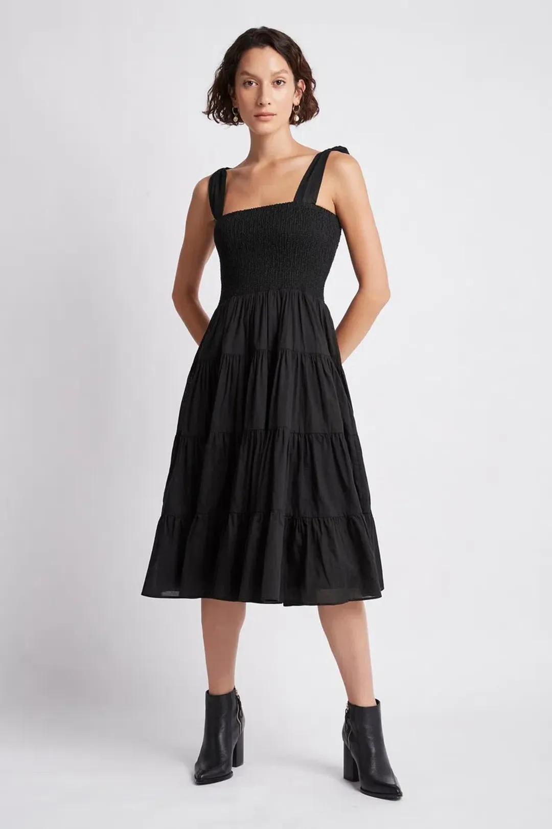 Aje Lagoon Dress Black Size 8 for rent on The Volte - main image