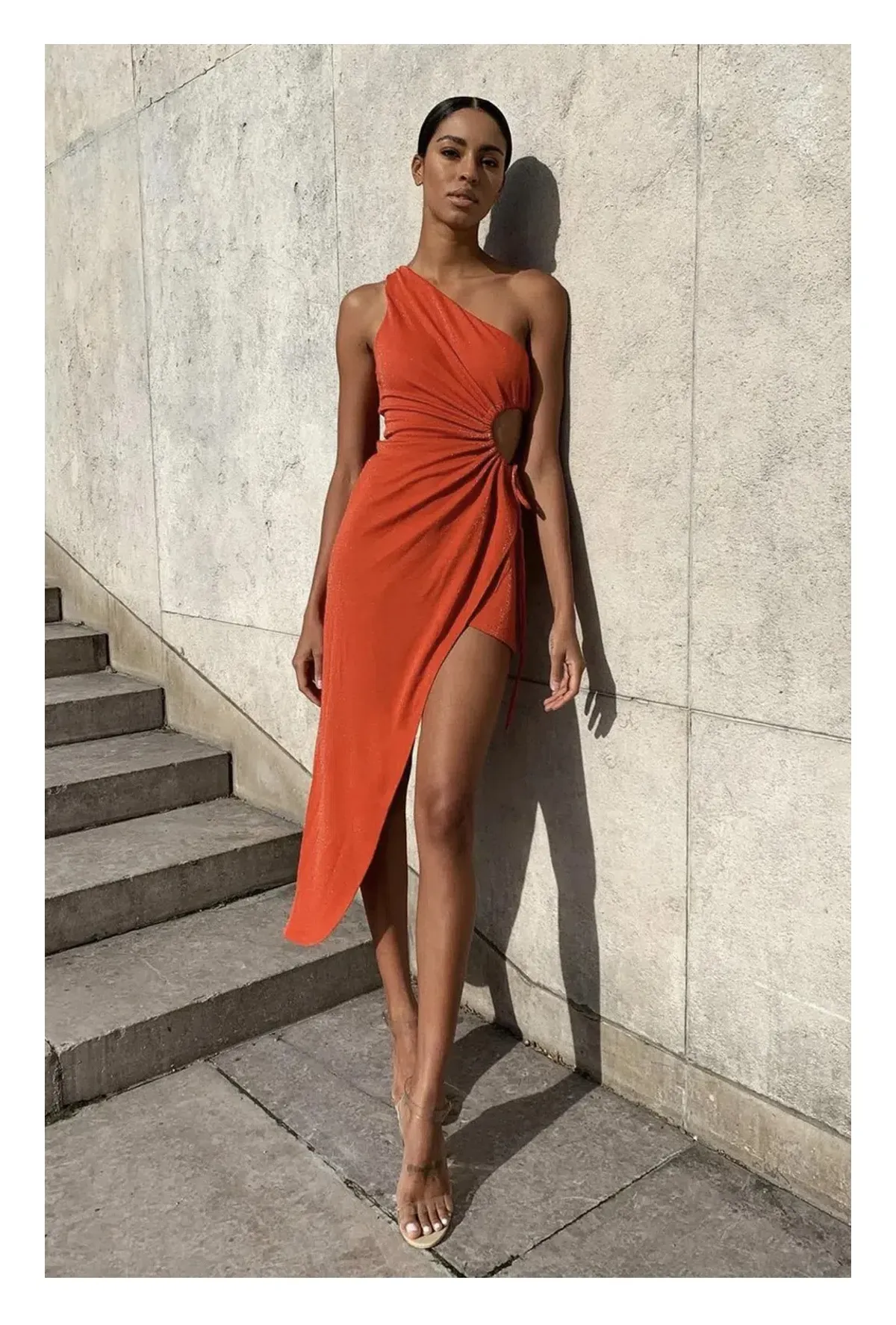 Alamour Antonia Dress Orange Size 8 for rent on The Volte - main image