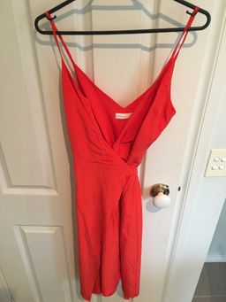 Kookai Wrap Dress - Blood Orange  for rent on The Volte - image 2