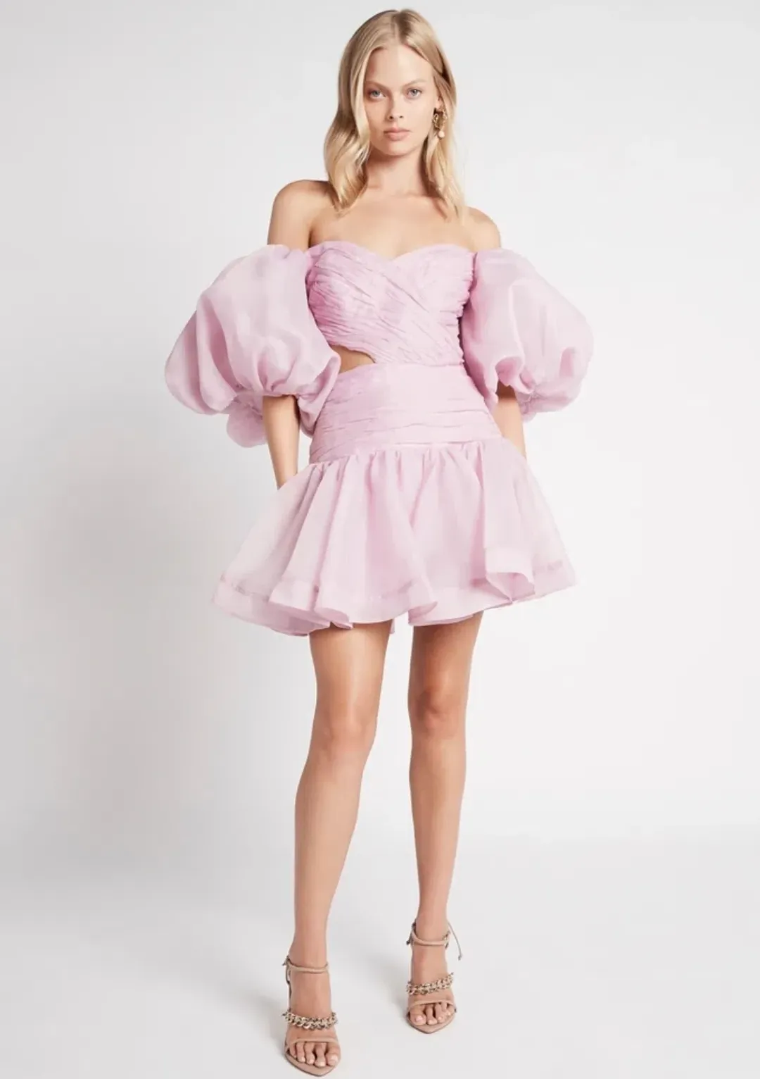 Aje Myriad Cut Out Mini Dress Lilac Purple Size 6 for rent on The Volte - main image