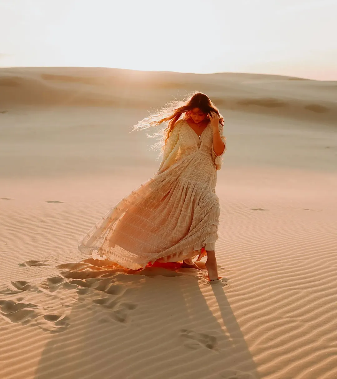 We Are Reclamation Wonderment and Awe Gown Beige One Size Fits Most (Aus 6-16) for rent on The Volte - main image