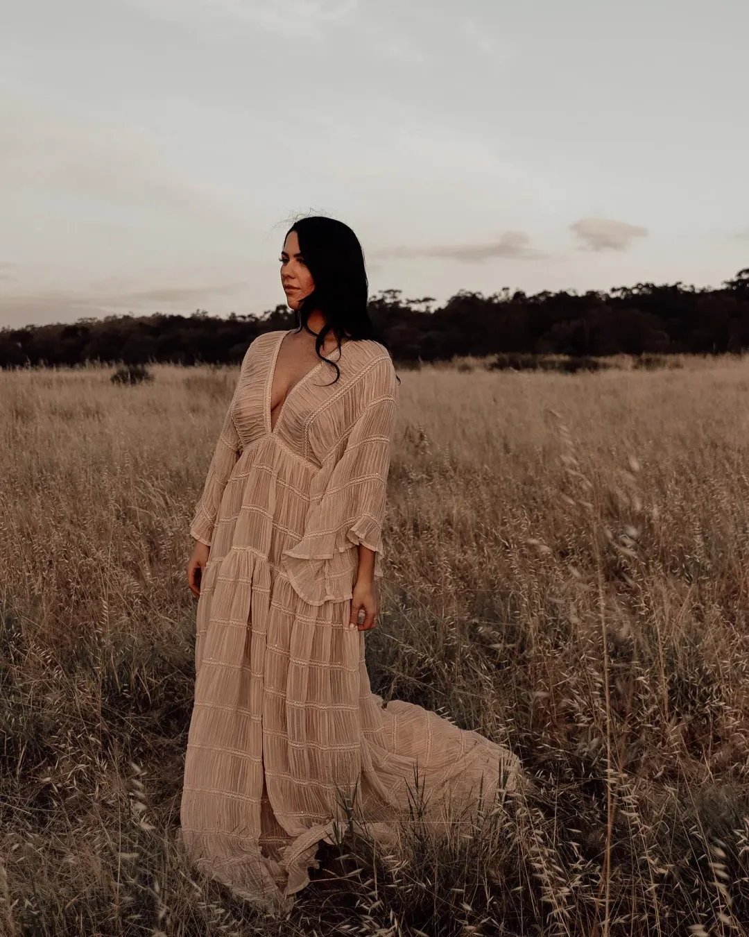 We Are Reclamation Wonderment and Awe Gown Beige One Size Fits Most (Aus 6-16) for rent on The Volte - main image