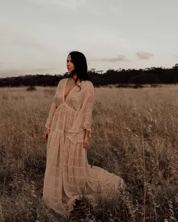 We Are Reclamation Wonderment and Awe Gown Beige One Size Fits Most (Aus 6-16) for rent on The Volte - image 17