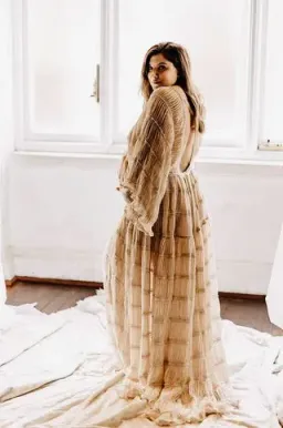 We Are Reclamation Wonderment and Awe Gown Beige One Size Fits Most (Aus 6-16) for rent on The Volte - image 23