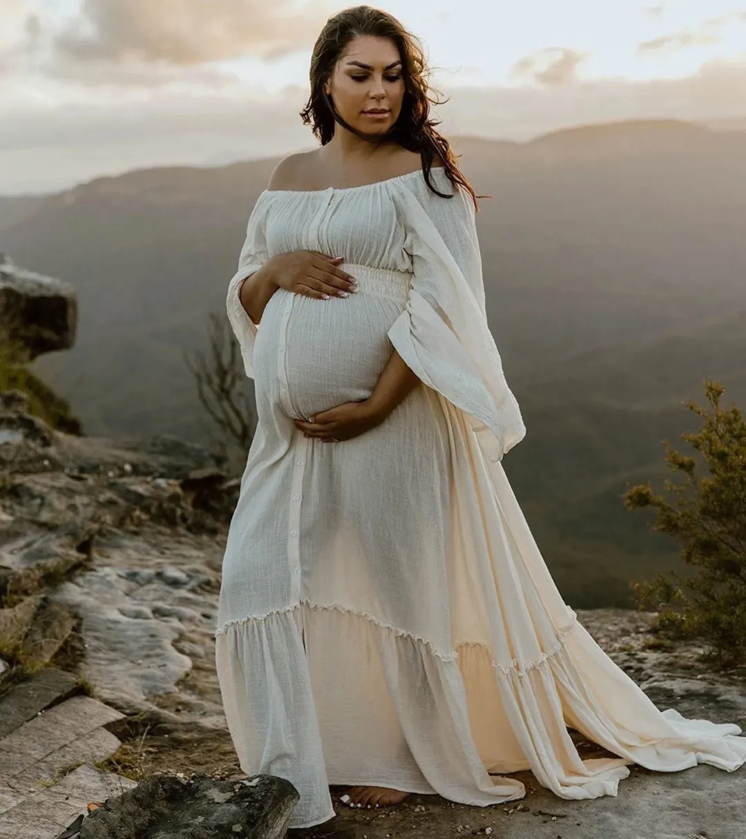 We Are Reclamation Ruffle Me Open Gown Buttercream - One Size Fits Most (Aus 8-22) for rent on The Volte - main image