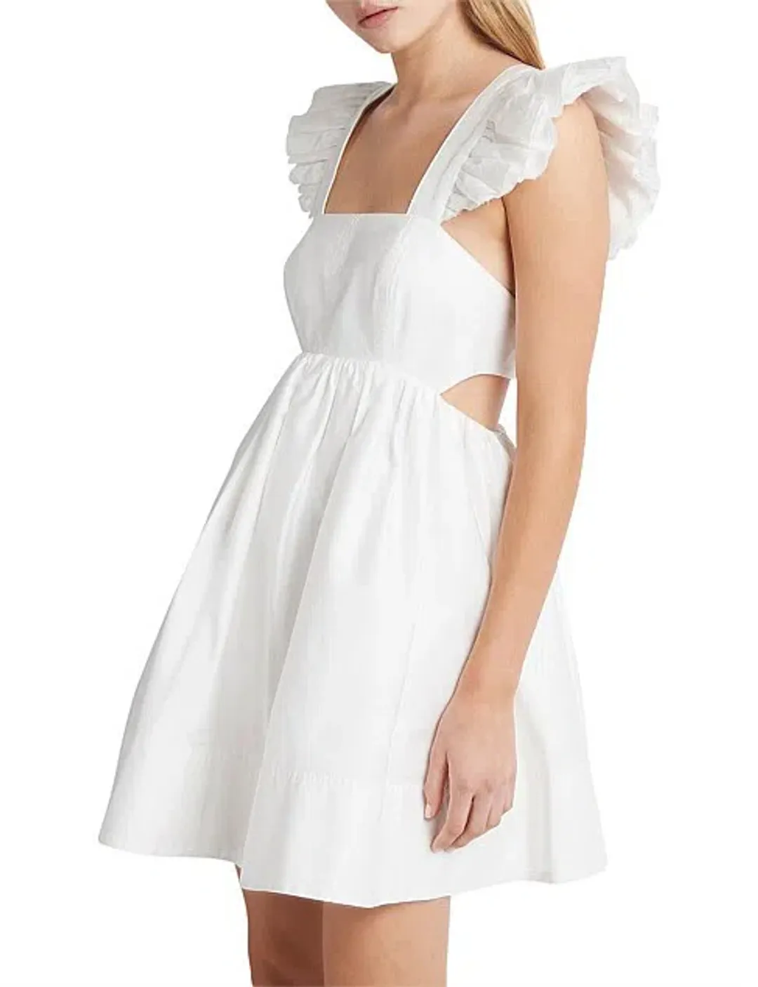 Aje Midsummer Mini Dress White Size 6 for rent on The Volte - main image