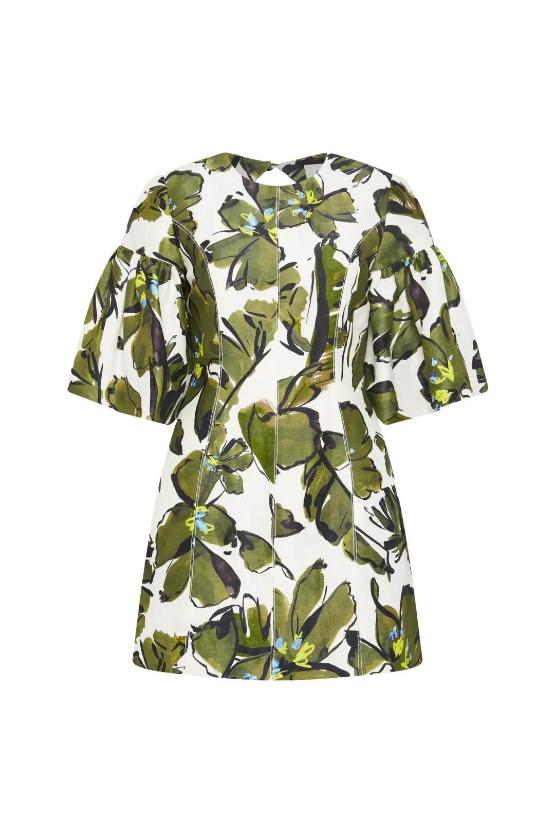 Aje Oasis Olive Leaf Cut Out Mini Dress Print Size 8 for rent on The Volte - main image