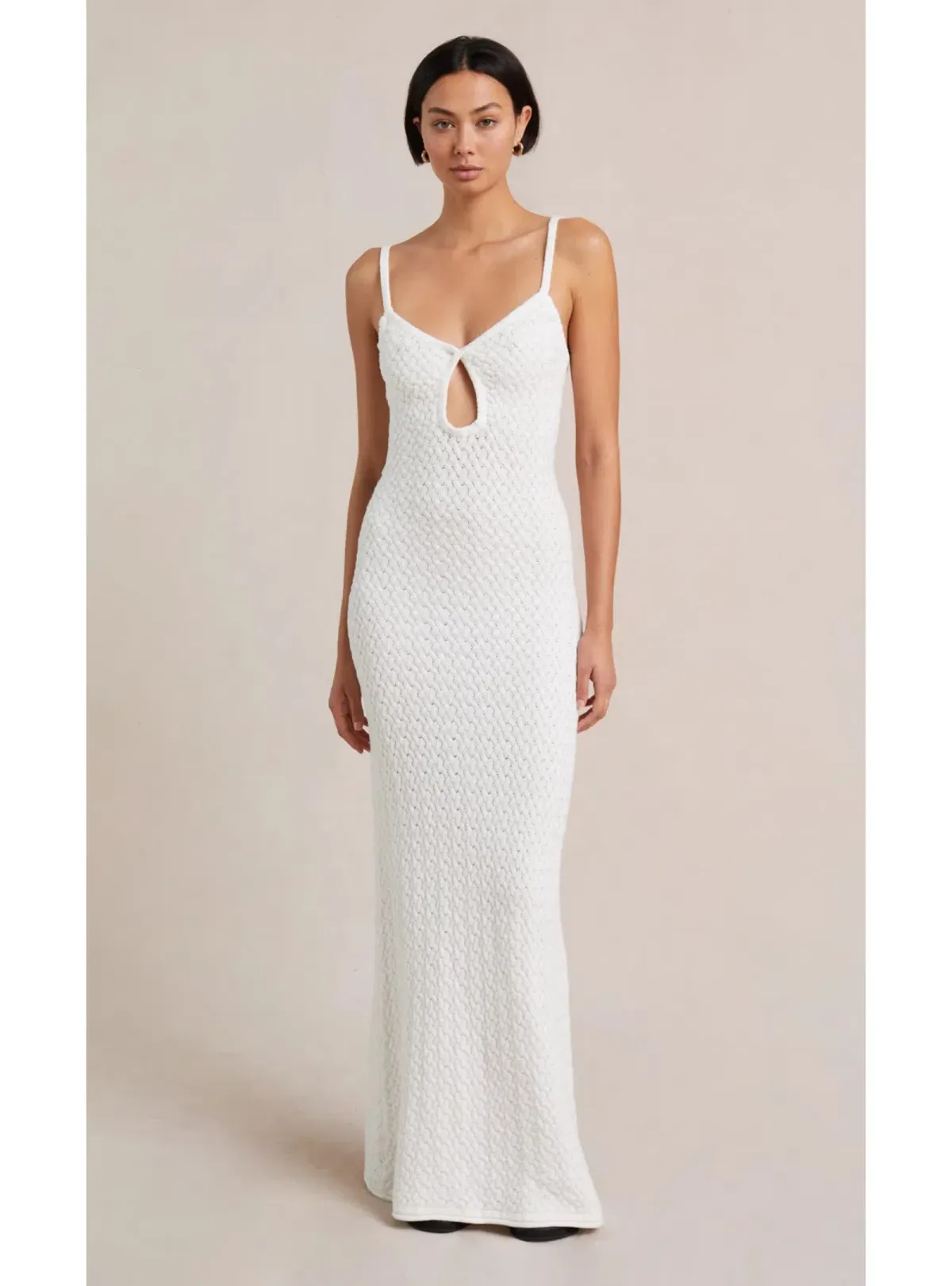 Bec & Bridge Effie Knit Key Dress White Size AU 6  for rent on The Volte - main image