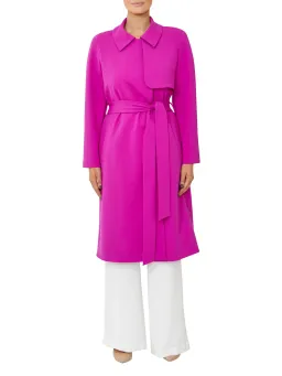 Anthea Crawford Pink Crepe Trench Coat Size 10 for rent on The Volte - image 3