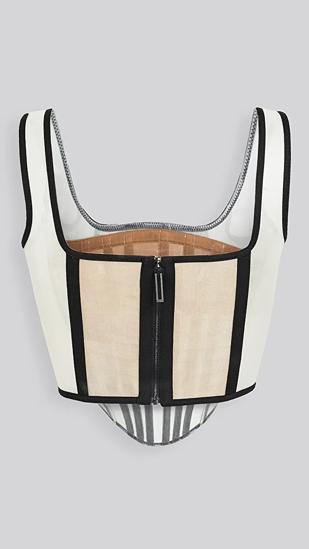 Dion Lee Spacer Knit Corset Top Cream Size 4 for rent on The Volte - main image
