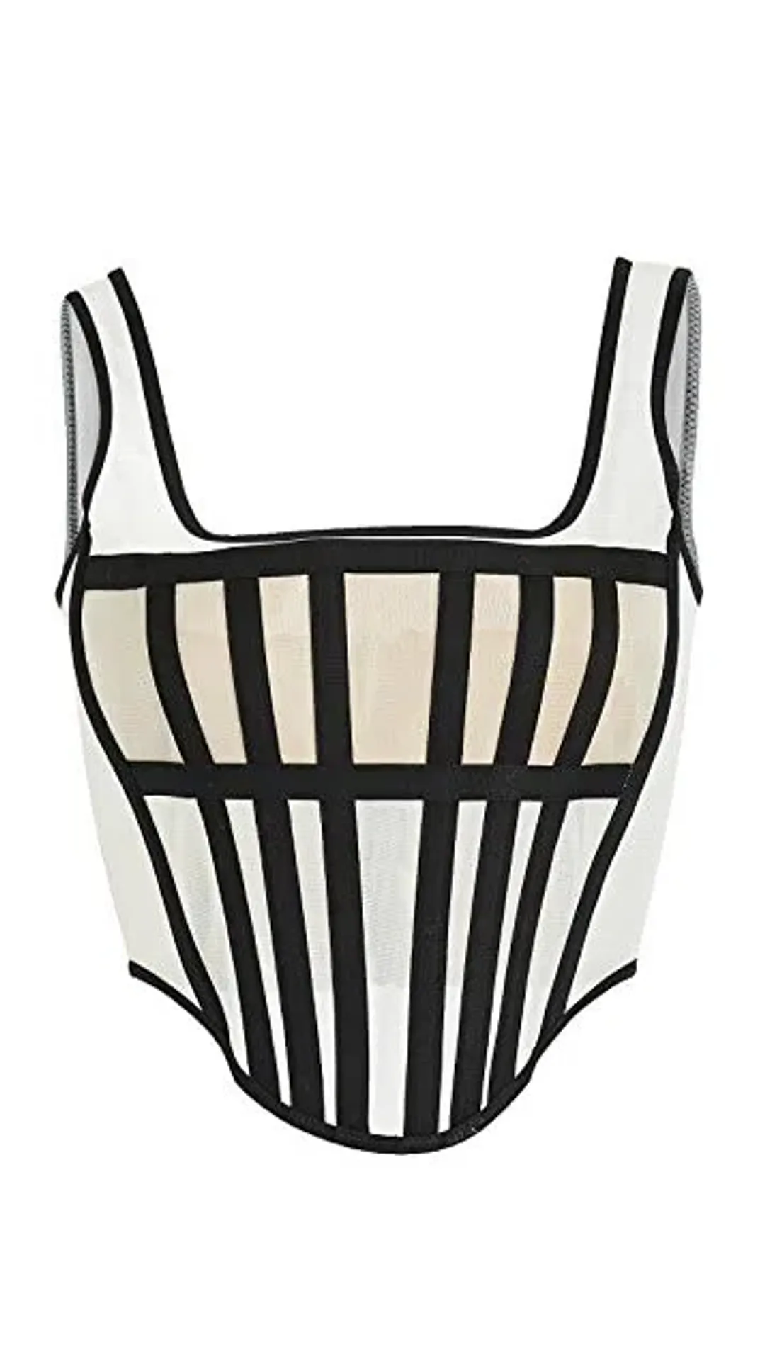 Dion Lee Spacer Knit Corset Top Cream Size 4 for rent on The Volte - main image