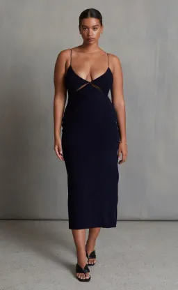 Bec and Bridge Be Mine Cut Out Midi Dress Black Size 10 for rent on The Volte - image 4