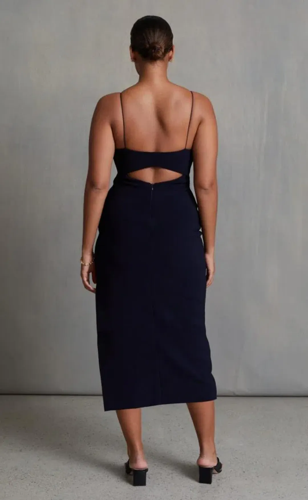 Bec and Bridge Be Mine Cut Out Midi Dress Black Size 10 for rent on The Volte - main image