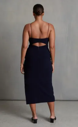 Bec and Bridge Be Mine Cut Out Midi Dress Black Size 10 for rent on The Volte - image 2