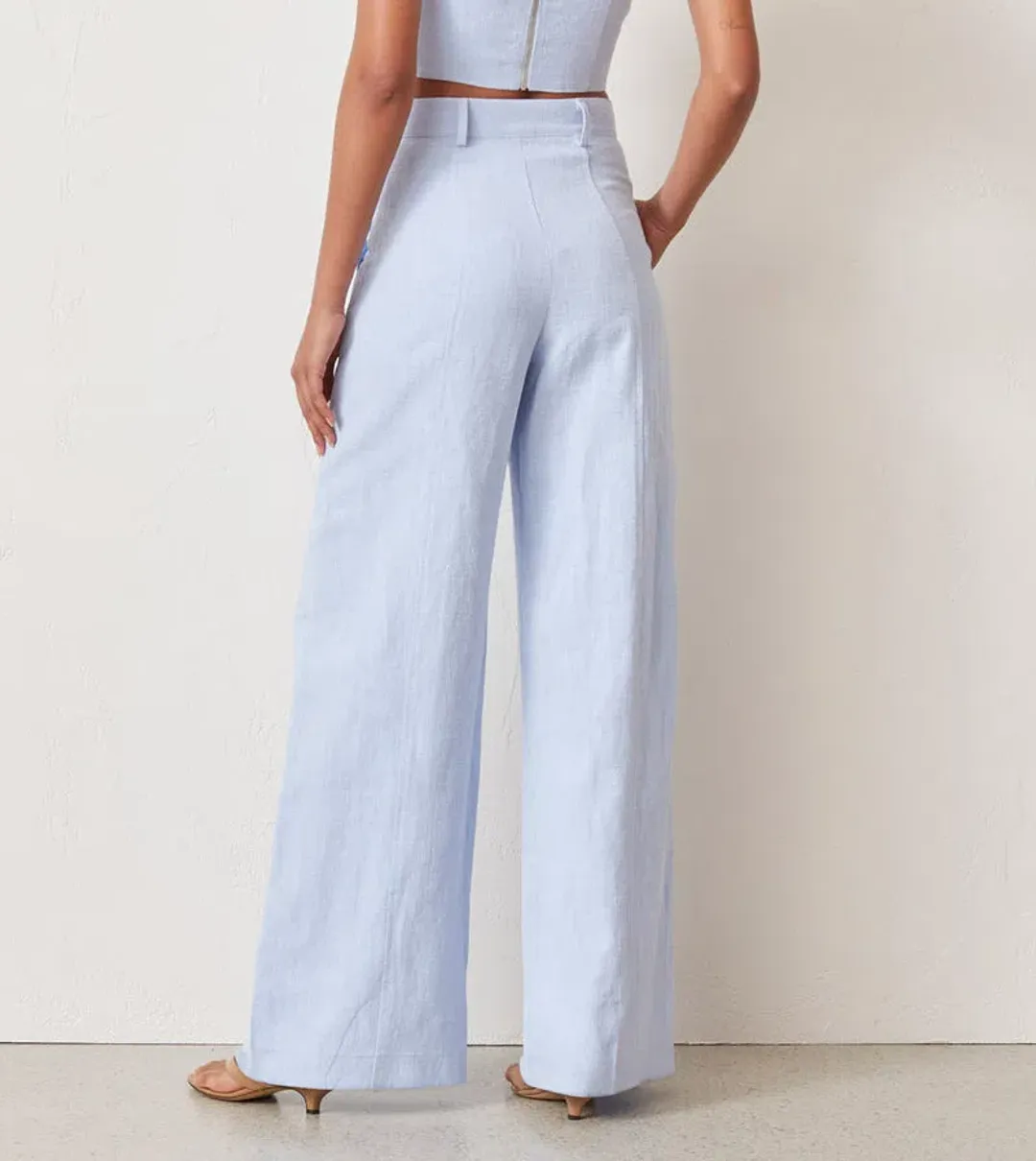 Bec & Bridge Astrid Knit Tee and Anika Pants Set Blue Size 10 for rent on The Volte - main image