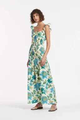 Sir the Label Alexandre Ruched Midi Dress Print Size 6 for rent on The Volte - image 1