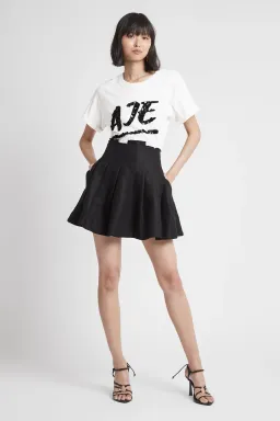 Aje Byblos Mini Skirt Black Size 8 for rent on The Volte - image 1