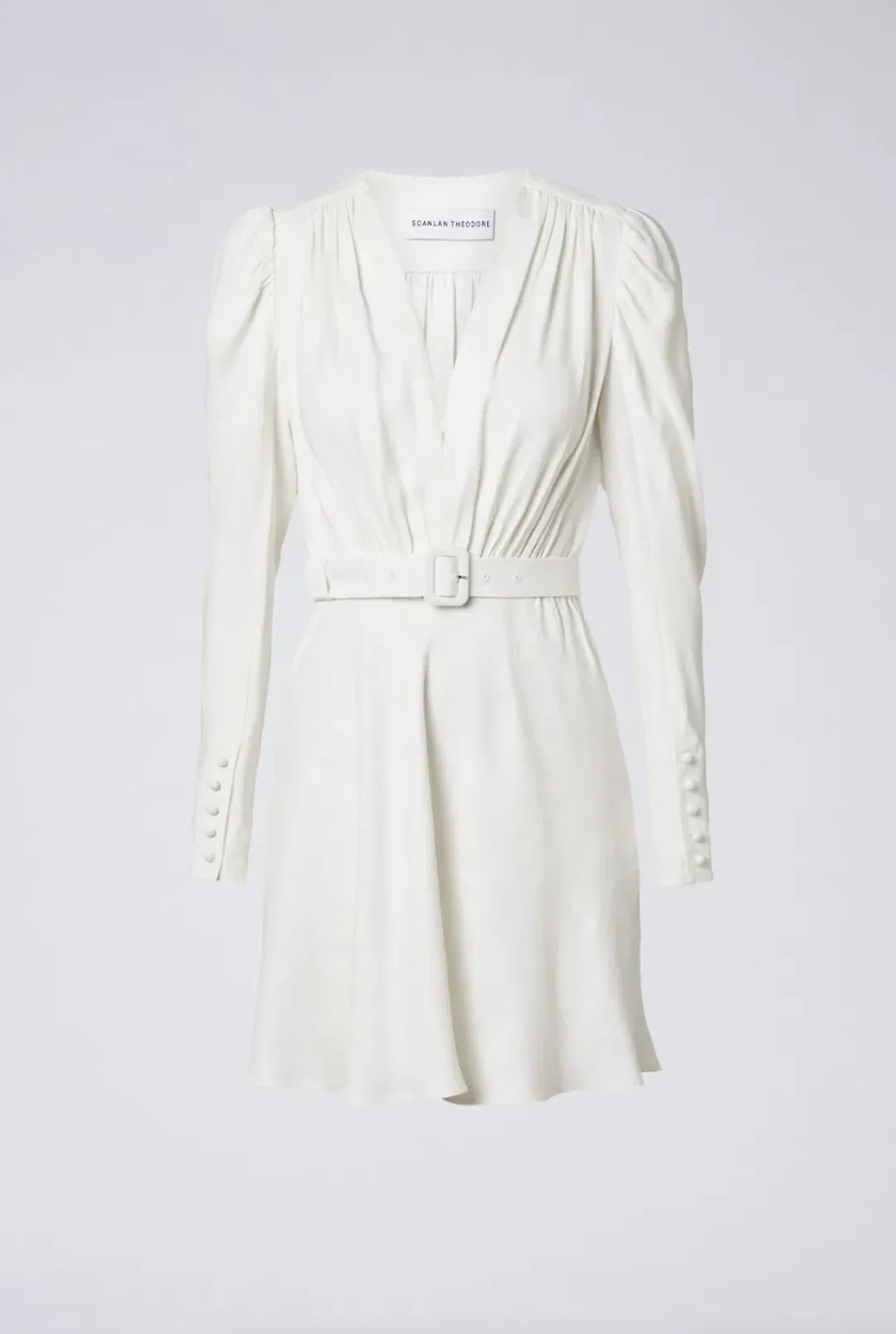 Scanlan Theodore French Jacquard Mini Dress Cream Size 6 for rent on The Volte - main image