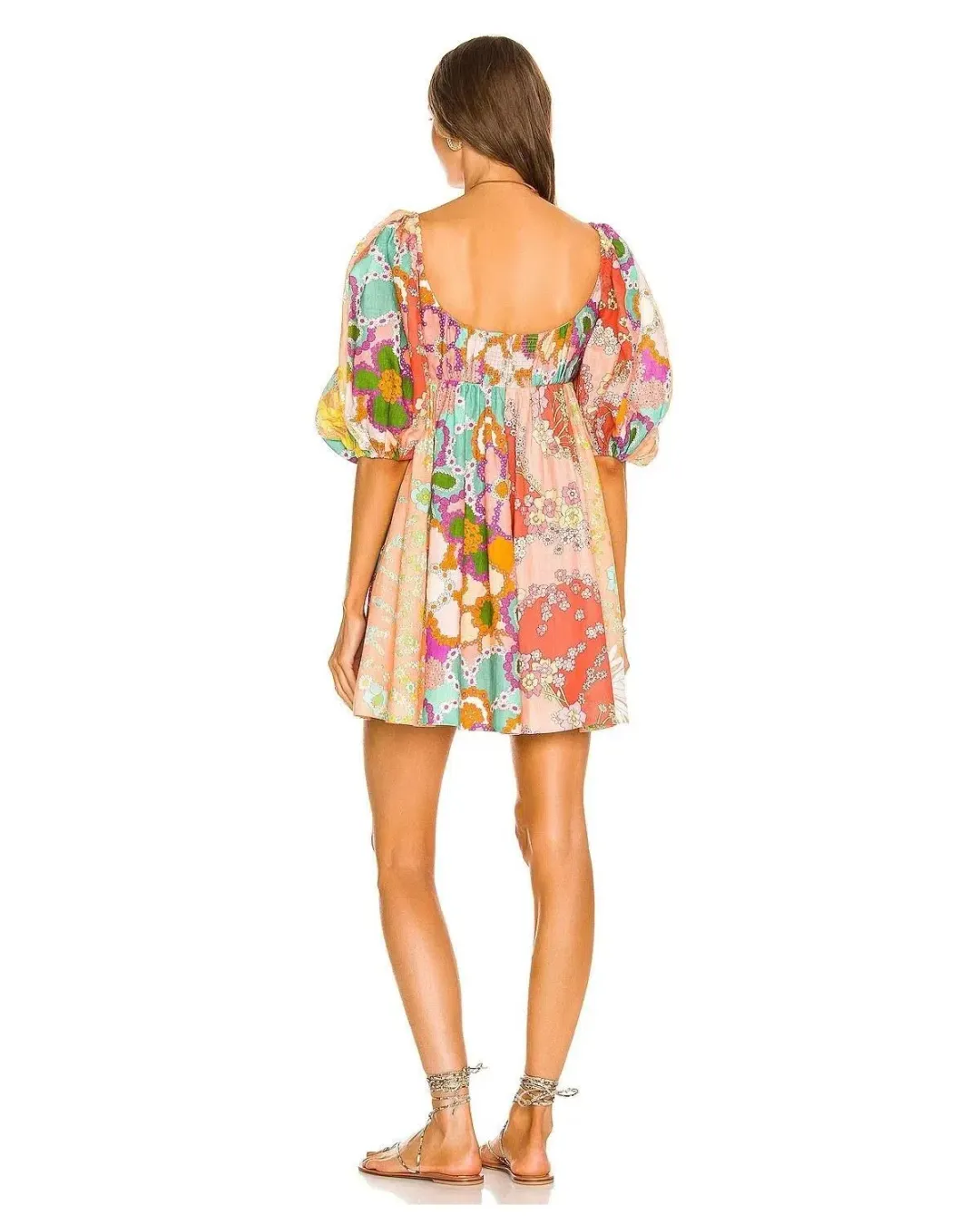 Zimmermann Lola Panelled Mini Dress Floral Size 1 / Au 10 for rent on The Volte - main image