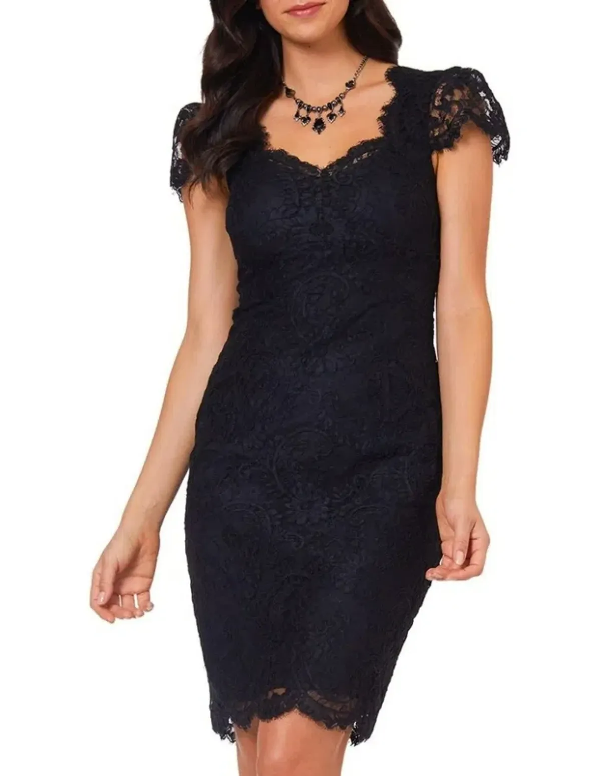 Alannah Hill I Think of You Dress Black Size 6  for rent on The Volte - main image