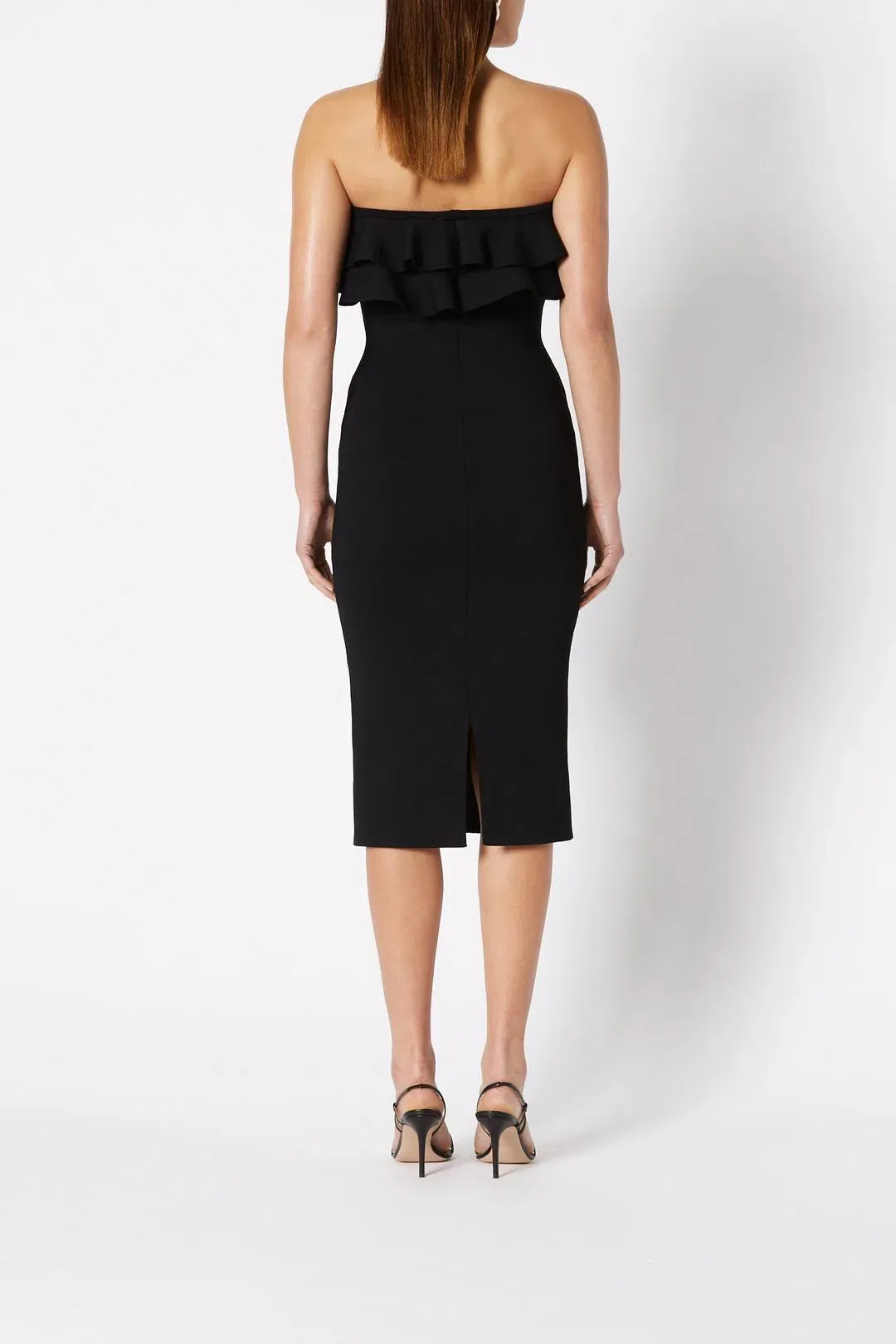Scanlan Theodore Crepe Knit Strapless Dress Black Size 6 for rent on The Volte - main image